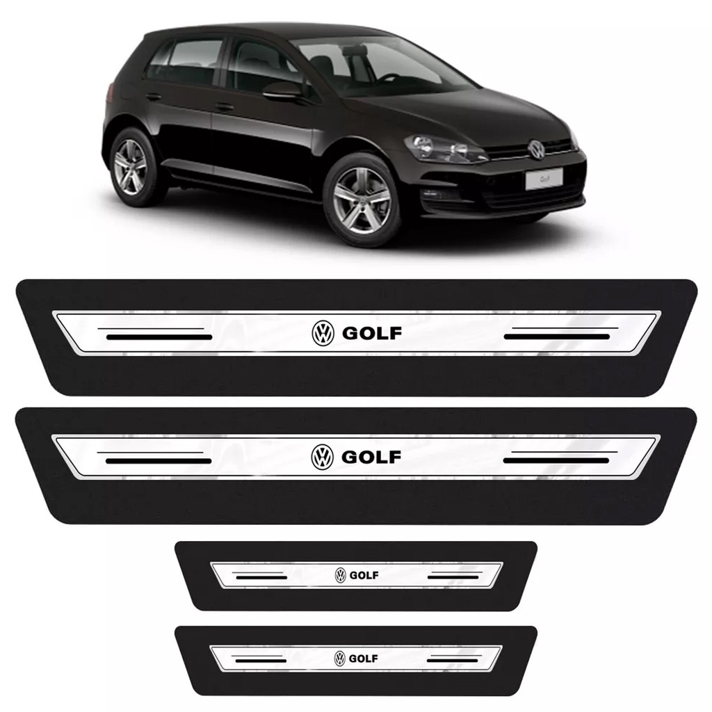 Soleira Ultra Protetora Porta Platinum Volkswagen Golf – Prata