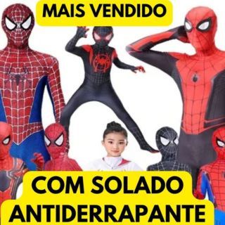 Fantasia homem aranha infantil ou adulto SOLADO AN