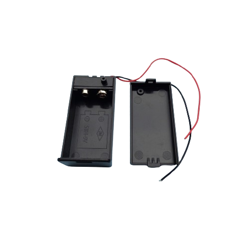 Caixa Case Suporte Para bateria 9v Com Tampa Chave