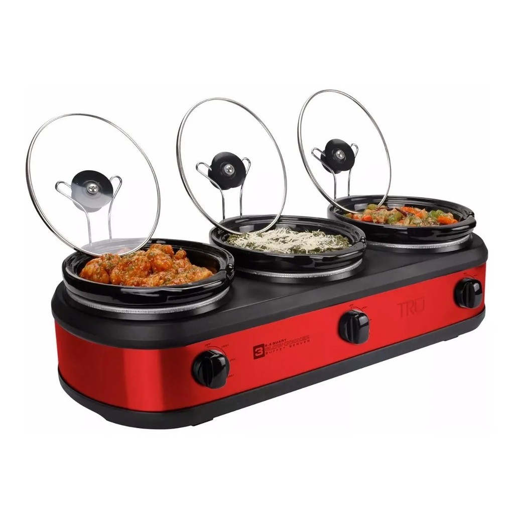 Triplo Buffet Red 2,4 L Rechaud Eletrico – 127 V- Slow Cook