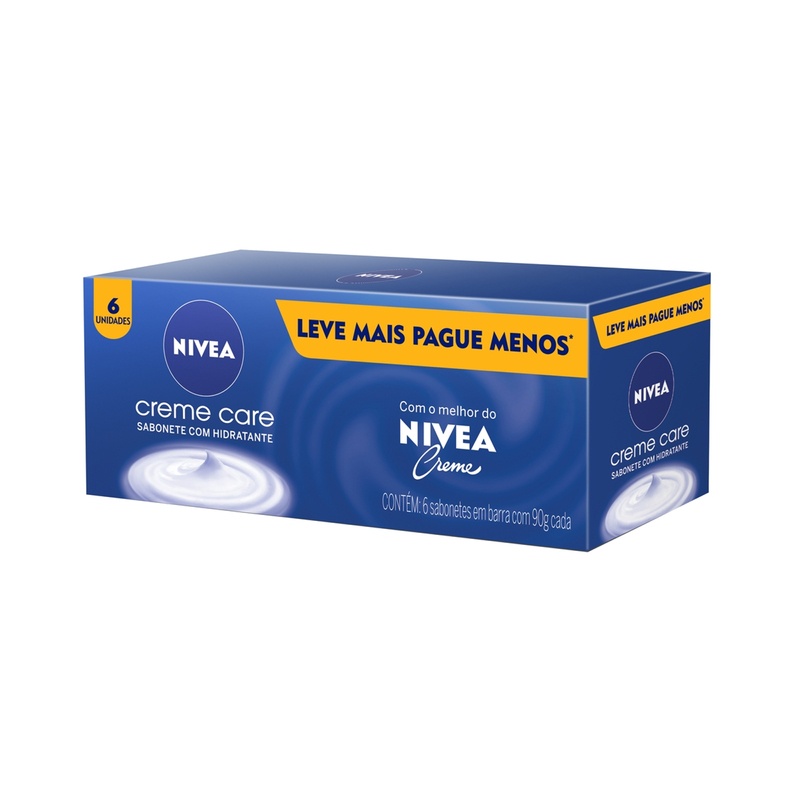Kit NIVEA Sabonete em Barra Creme Care 90g (6 unidades)