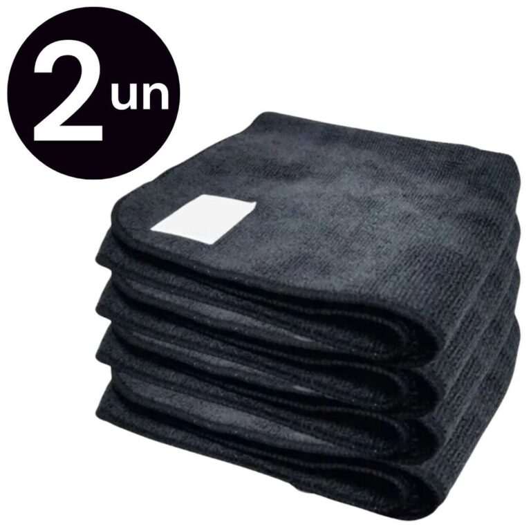 Kit 2 Panos Mágico Microfibra Grande Preto 60x40c