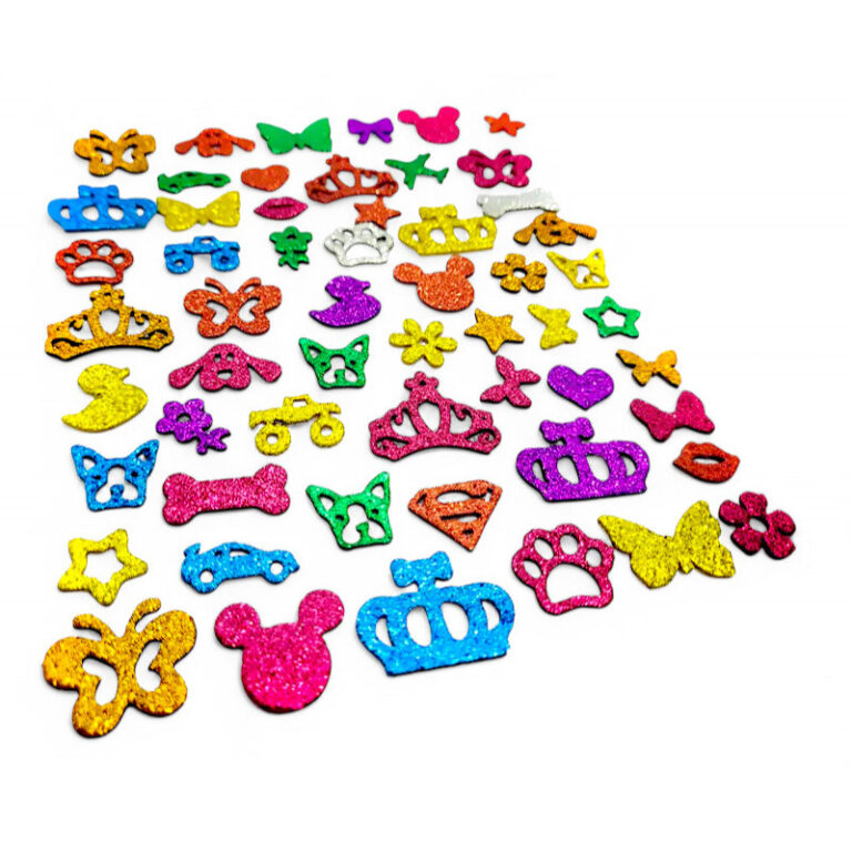 200 Adesivos Pet Piercings Lacinhos Eva Com Glitte