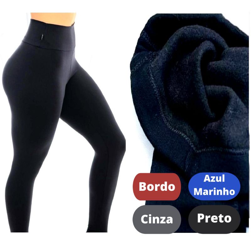 Calça Legging Flanelada Forrada Peluciada Termica P ao GG