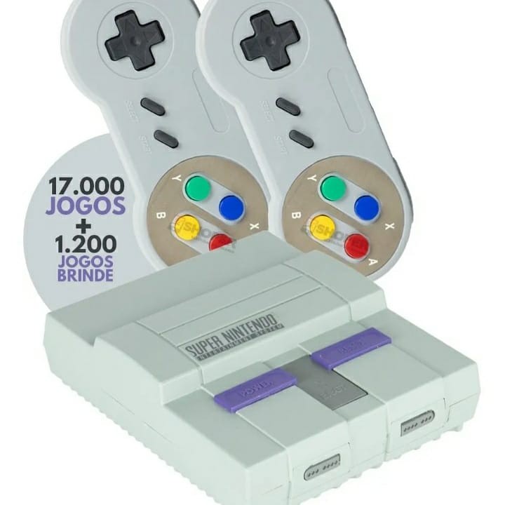 Mini Retro Super Nintendo 18.200 Jogos 2 Controles
