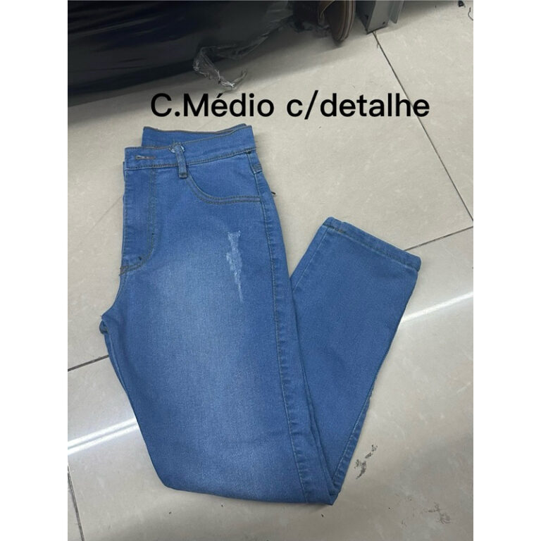 Calça Jeans infantil slim skinny com laycra cole