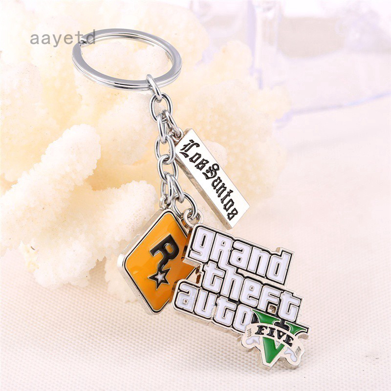Faíscaworld Ps4 Gta @ – @ 5 Jogo Chaveiro Hot Grande Roubo Auto Cadeia Para Fãs Xbox Pc Rockstar Cha