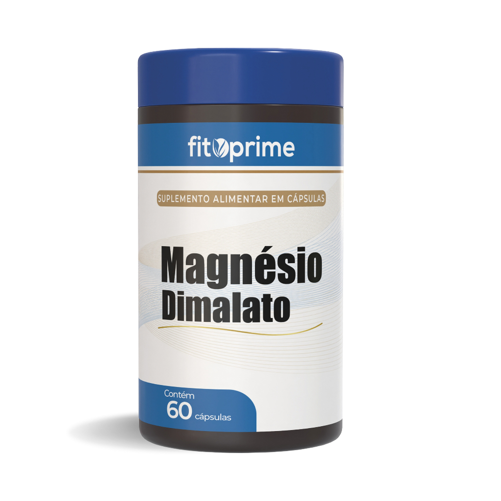 Magnésio Dimalato Fitoprime 400mg Suplemento Alimentar 60 Cápsulas