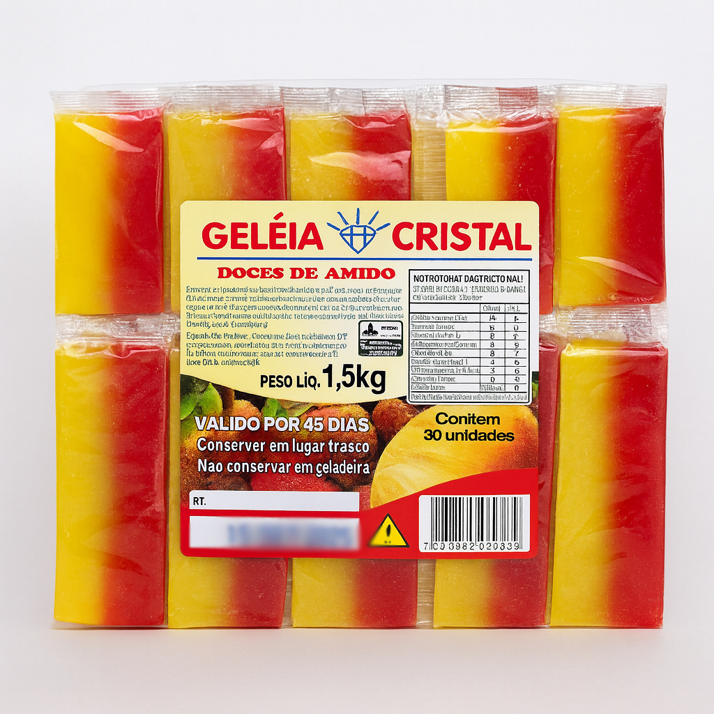 Geleia DÁgua Tradicional 50g C/ 30 Unidades – Cristal