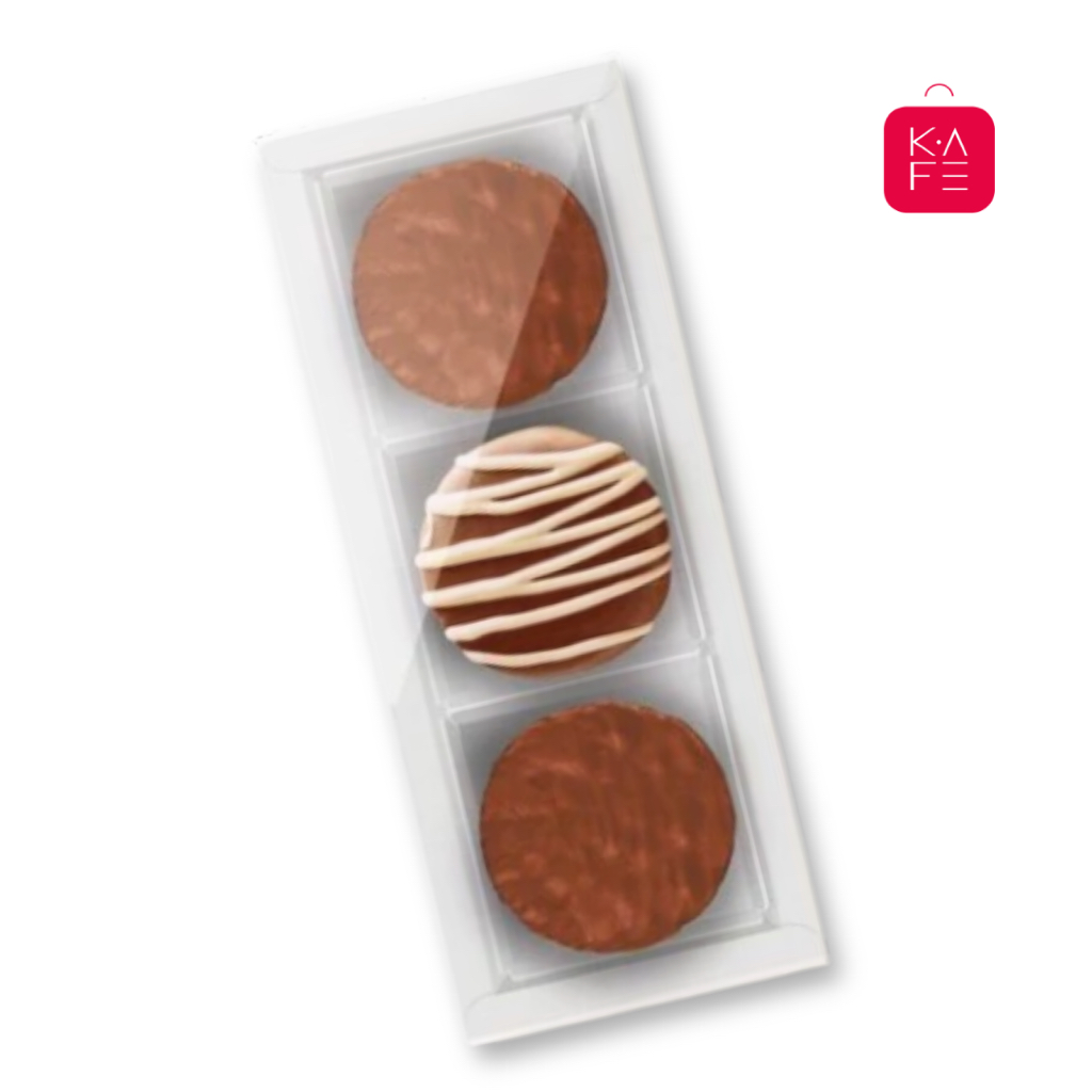 Caixa 3 Pães de Mel Branca com Forma (6,5x19x4cm)