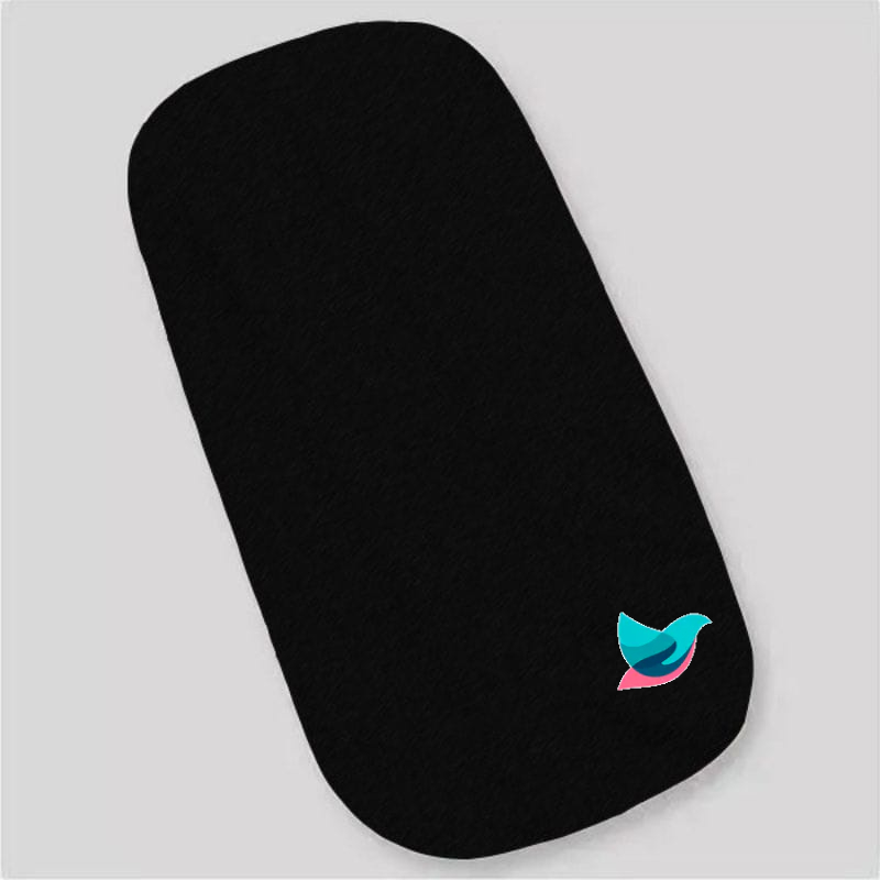 Colchao oval para moises Preto liso – Colchonete Oval para carrinho de bebe preto