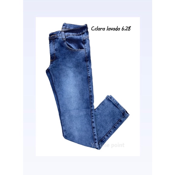 Calça Jeans infantil slim skinny com elastano col