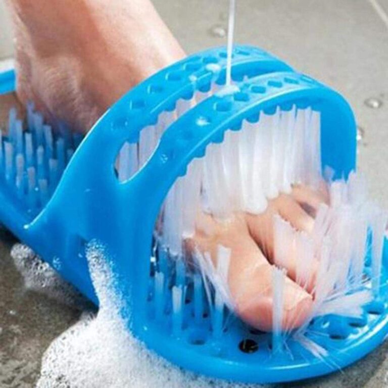 Chinelo Escova Lavar Massagear Pés Banho Pedra Po