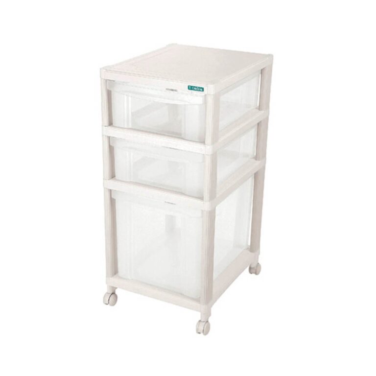 Gaveteiro Organizador Médio 3 Gavetas Com Rodinha