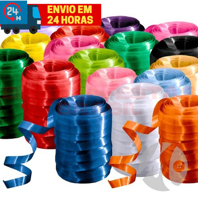 Rolo de Fitilho 50 metros 5mm Para Arco Fita Tira 