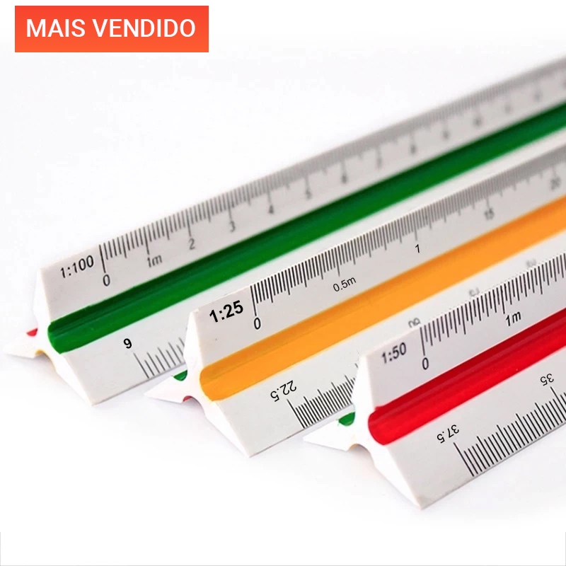 Escalímetro Régua Triangular Plástico 30 Cm N° 1