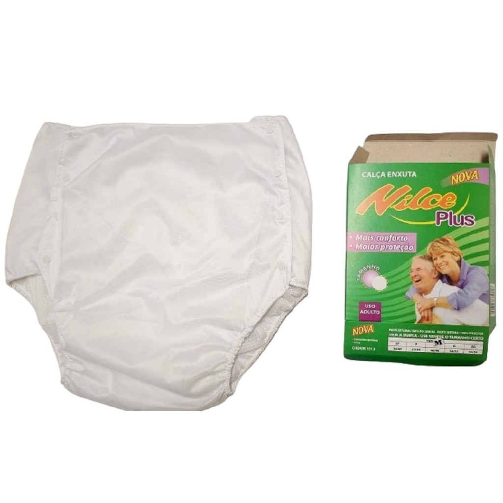 Calça Plástica Geriátrica Forro Duplo  Uso Adulto Incontinência