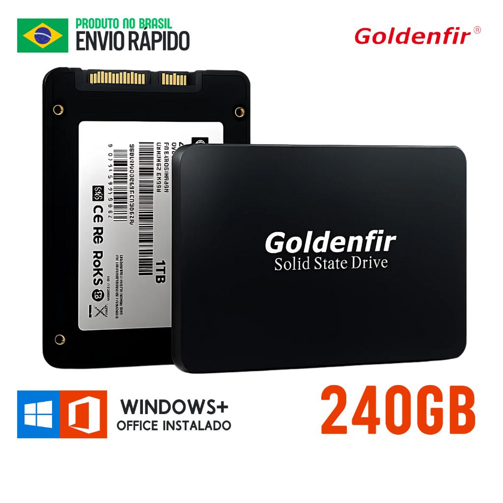 SSD 120GB – 240GB – 360GB – 480GB – 512GB – 720GB – 1TB – PC Notebook Gamer – Alta Velocidade – Sata