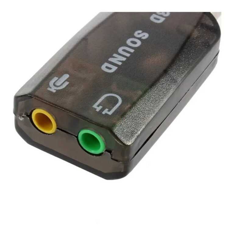 Placa Adaptador De Som Usb Computador 3d Adaptador