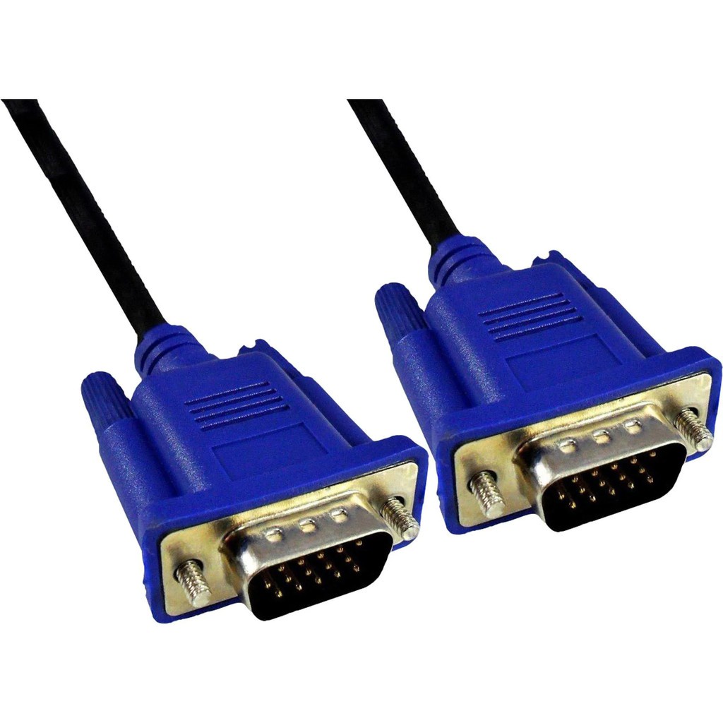 CABO VGA MACHO X VGA MACHO 1 METRO BLINDADO FILTRO DB15 HD15 D-SUB MALHA PROTECAO INTERNA INTERFEREN