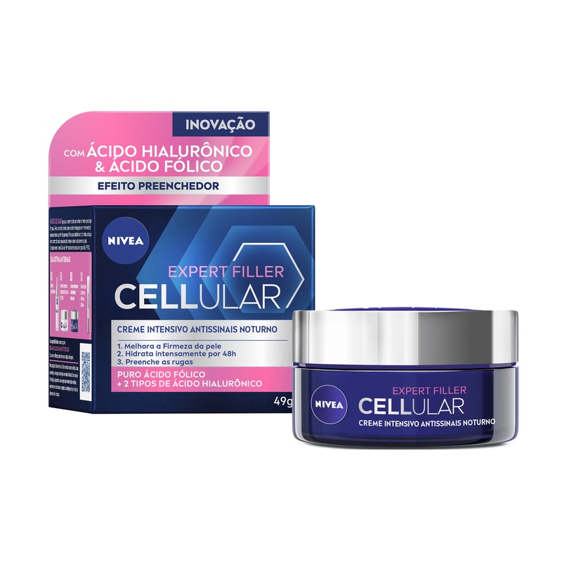 NIVEA Creme Facial Antissinais Cellular Filler Noite 49g