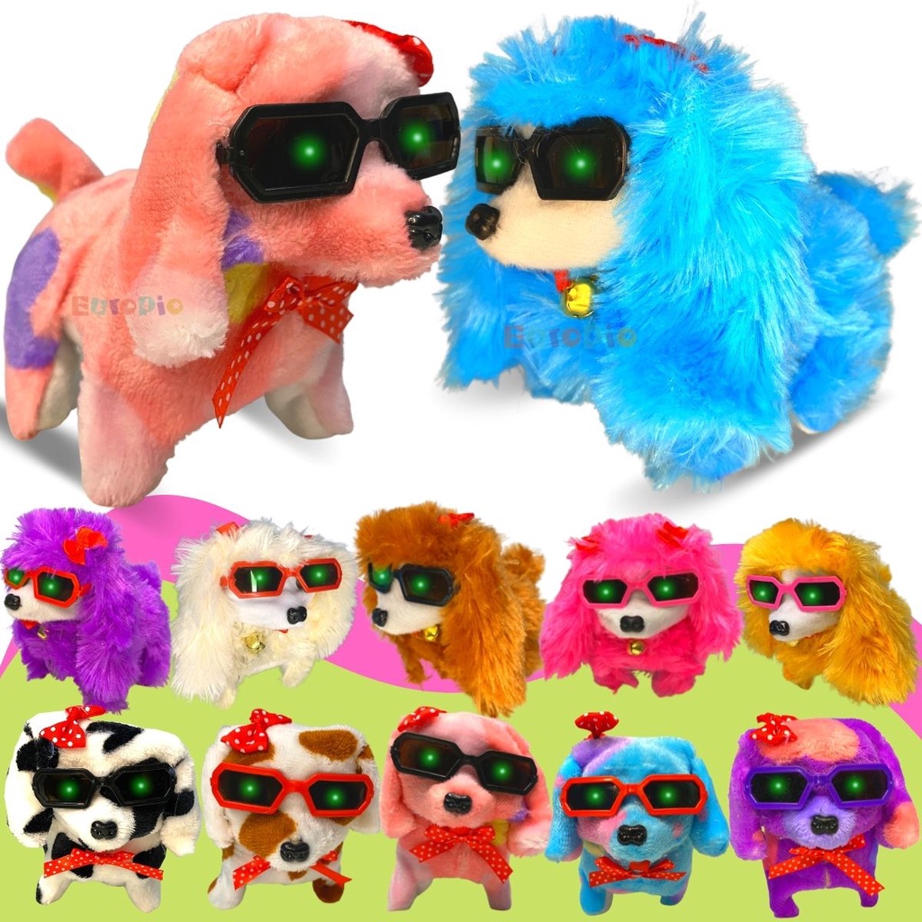 Cachorrinho Anda Late Abana o Rabinho Fofo Pelucia Cachorro