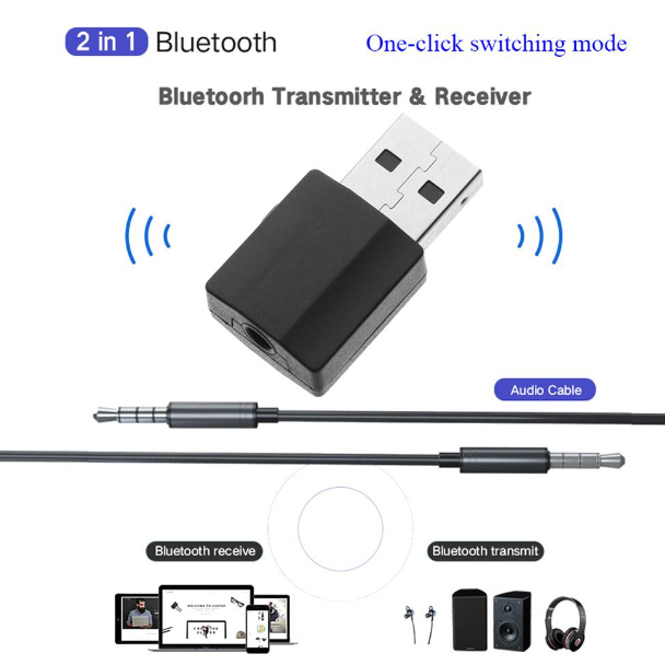 Receptor e Transmissor de Audio Bluetooth 2 Em 1 B