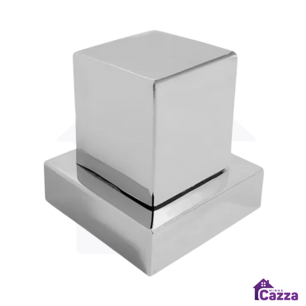 Acabamento Cromado Quadrado Para Registro de Chuveiro Padrão 16 estrias 1/2, 3/4 Geral Banheiro
