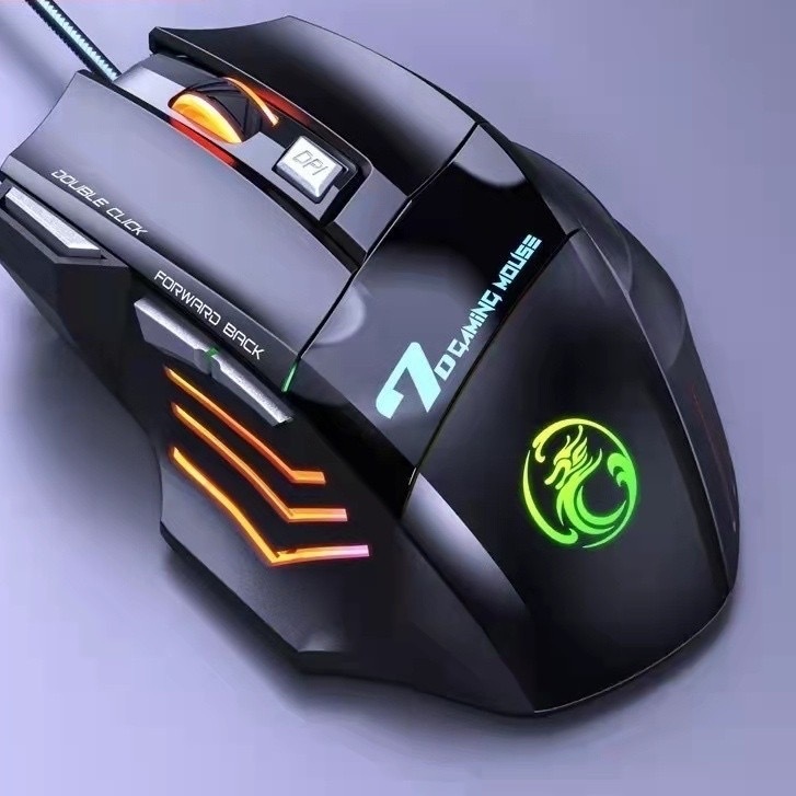 Mouse Gamer Laser X7 3200dpi Led Rgb Usb 7 Botões