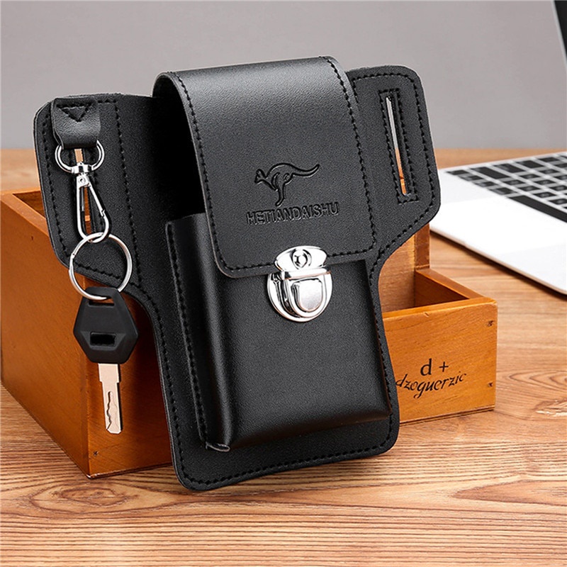 Celular Masculino Laço Estojo De Holster Cinto De Cintura Adereços Para Bolsa De Couro PU Carteira D