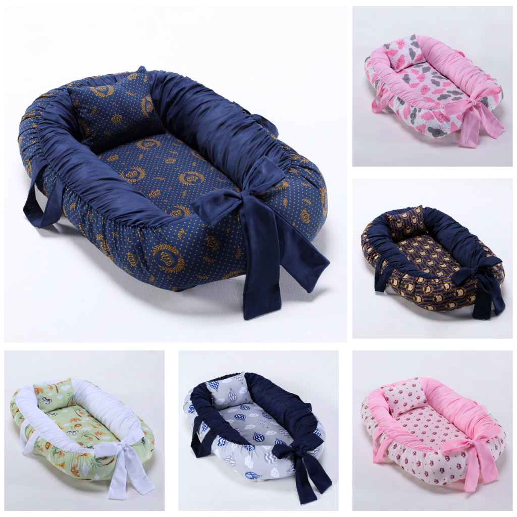 Ninho Redutor de Berço Regulador com Apoio Anatômico Várias Estampas Tecido Estampado 100% Algodão