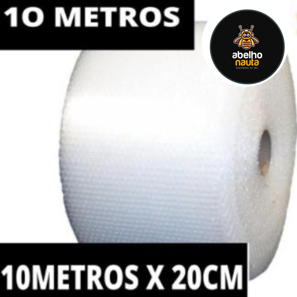 Plástico Bolha – Bobina 20cm X 10 Mts E-commerce 25 Micras – Expresso – EM CAIXA