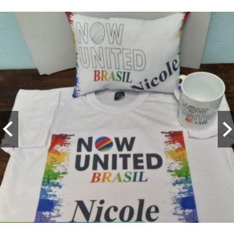 Kit Colorir Now United: Camiseta + Caneca + Almofa