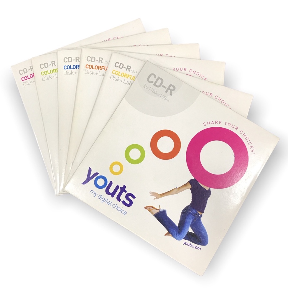 Cd-r  Envelope Youts Colorful 52x/700mb/80min – Cores (unidade)
