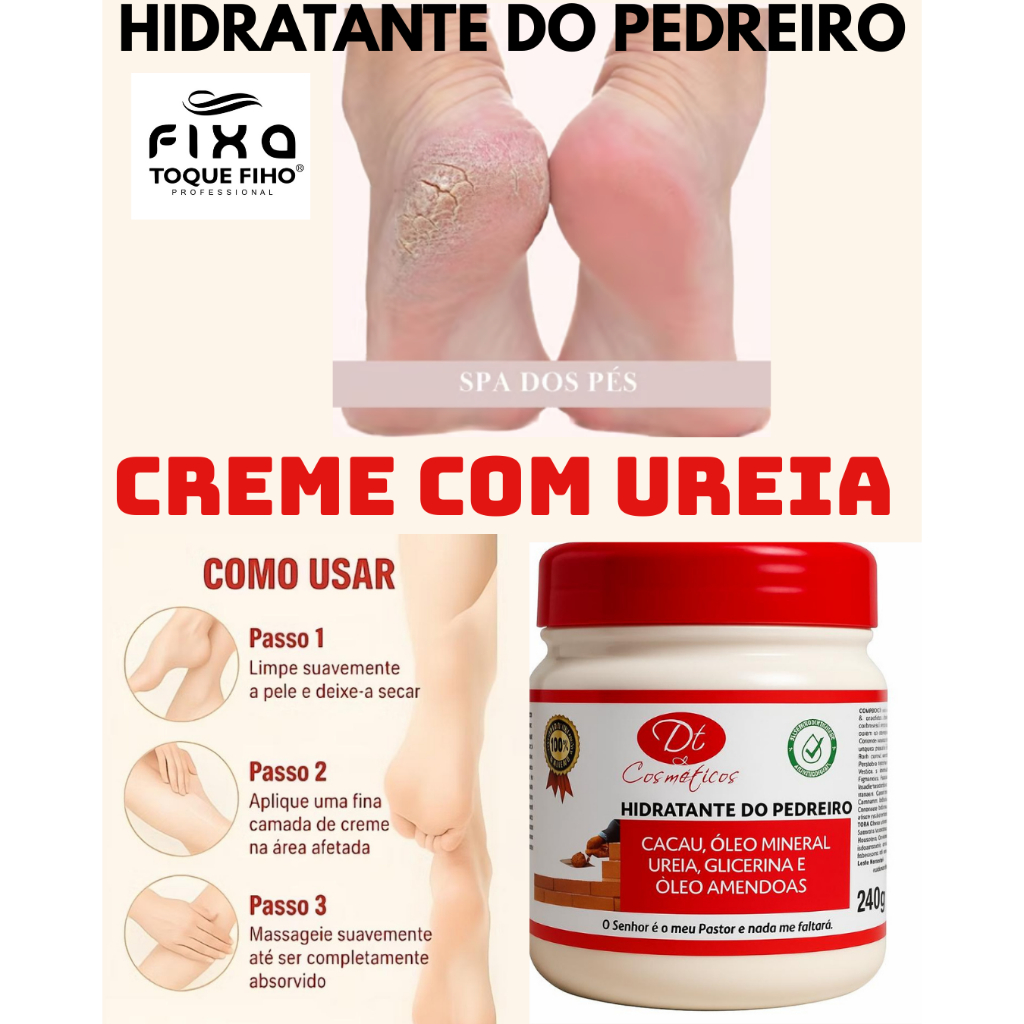 Hidratante do Pedreiro 500g Variação  Pé Cotovelo Joelho Grosso Áspero Secos Mão ressecada  30g 55g