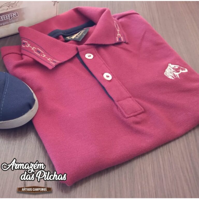 Camisa Polo Infantil Bordada