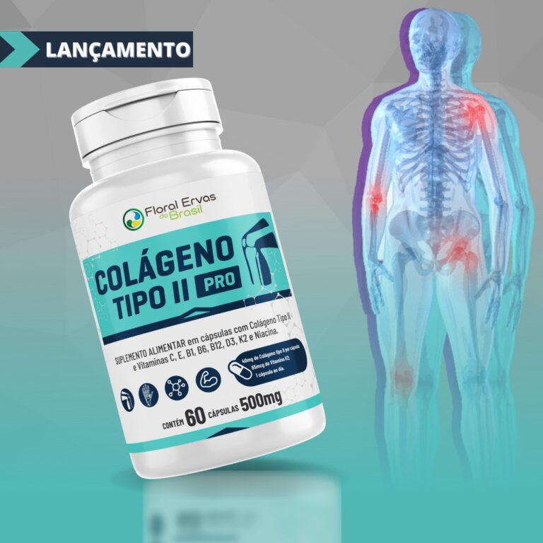Colágeno Tipo 2 II 500mg 2 Meses de uso + Vitamin