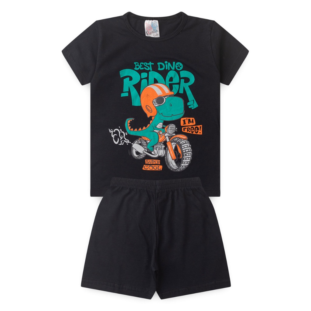 Pijama Masculino Infantil Menino Em Meia Malha  Algodão Estampado Tamanho 1 2 3 4 6 8