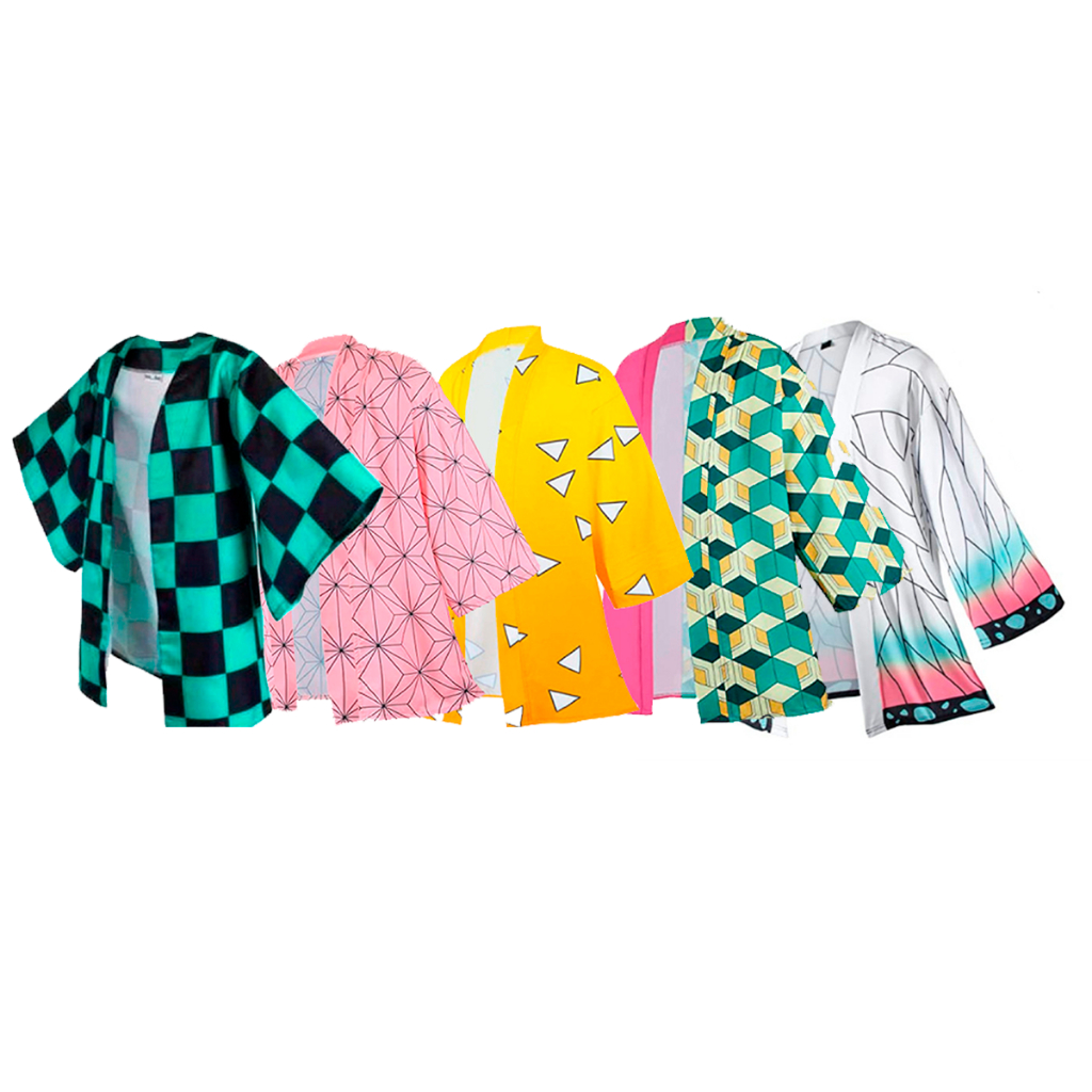 Kimono Demon Slayer Cosplay Tanjiro Nezuko Zenitsu Fantasia Kimestu No Yaiba