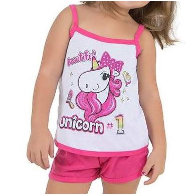 Pijama Short Doll INFANTIL MALHA Estampado persona