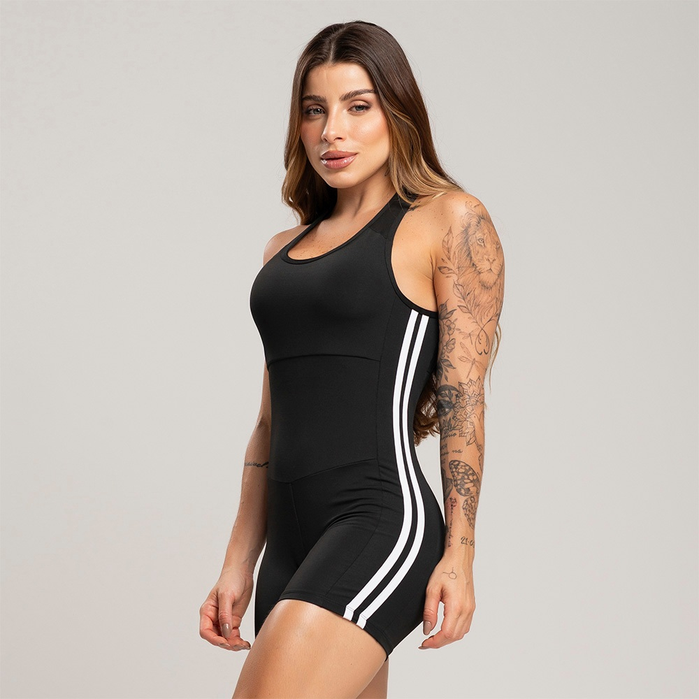 Macaquinho Fitness Feminino  Cruzado Modelador Confortável para Treino e Academia