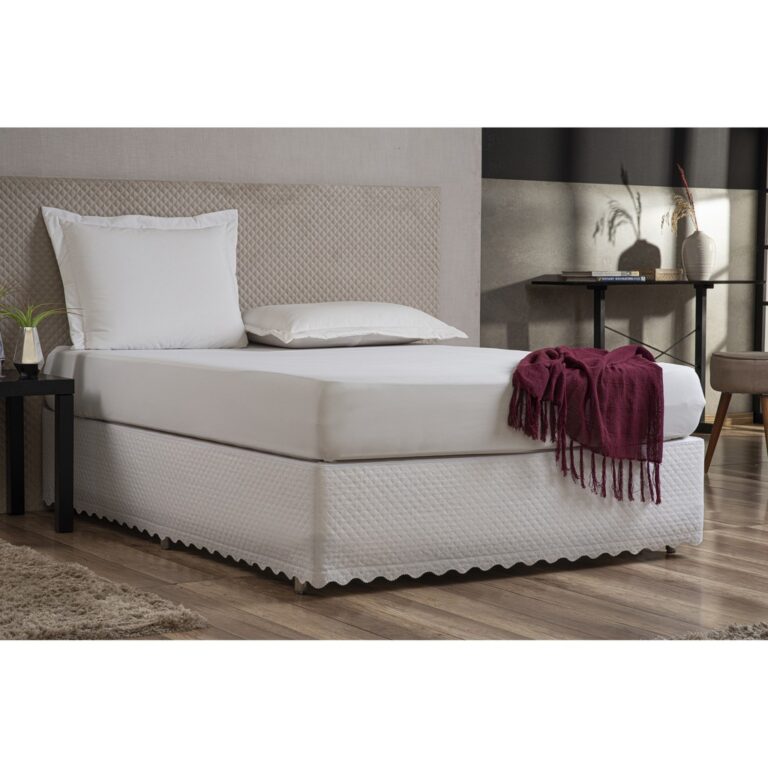 Saia Box Ajustavel P/Camas Casal, Queen Size E Kin