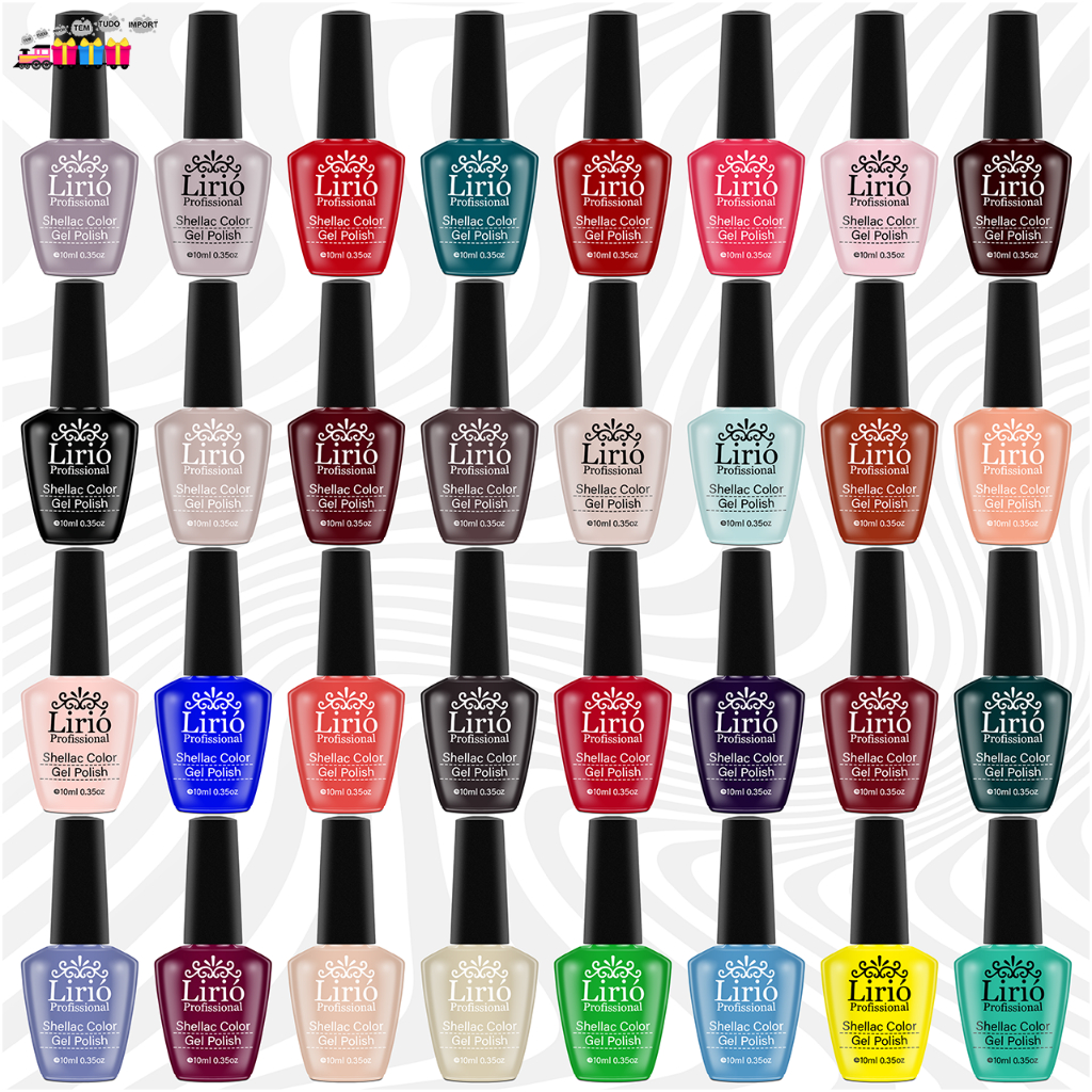 Kit 5 Esmalte de Unha em Gel para Unhas Postiças e Naturais Manicure Profissional