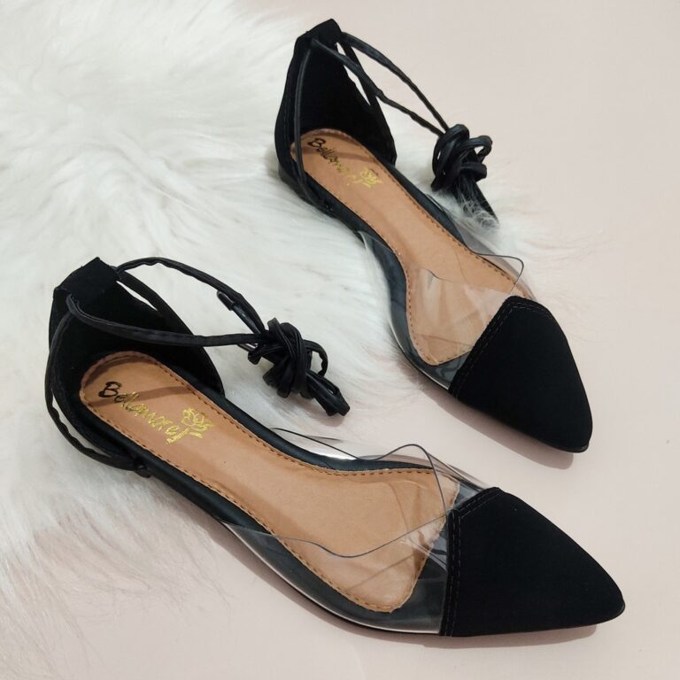 Sapatilha Mule Bico Fino Feminino Cristal Transpar