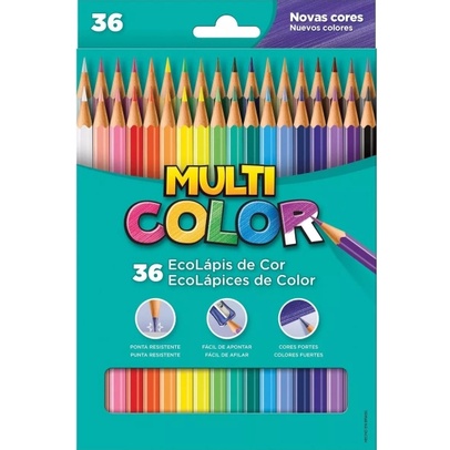 Lapis De Cor Multicolor 36 Novas Cores, Material E