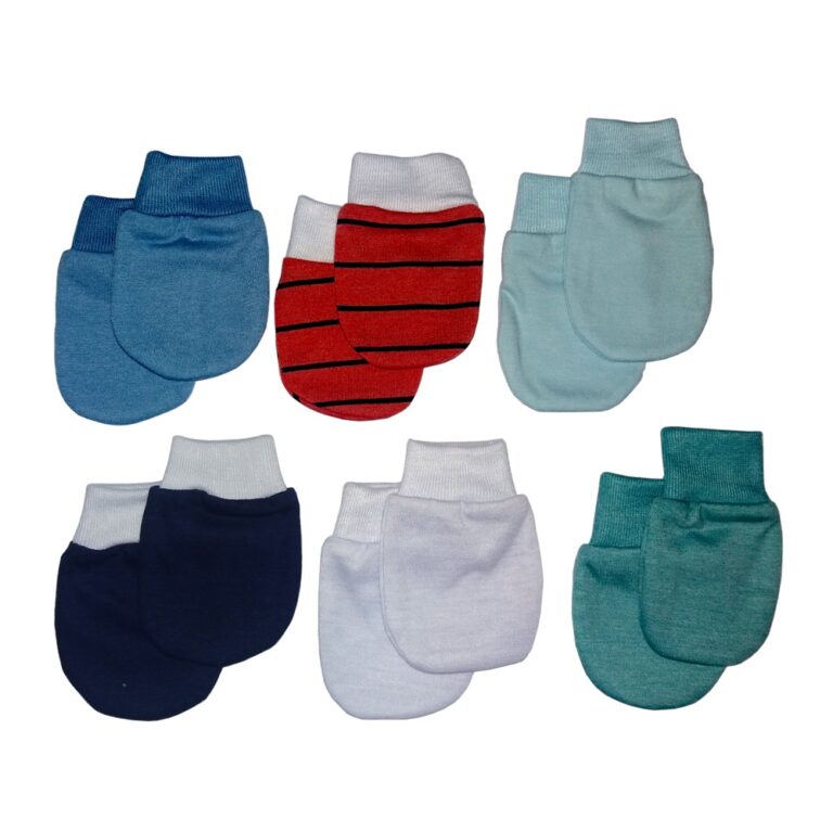 Kit 6 Luvas De Algodão Macias Anti Riscos Para Be