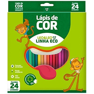 Lapis De Cor Eco Sextavado LeoEleo 24 Cores