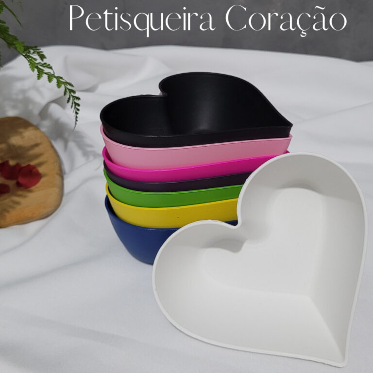 Kit de Petisqueira Coração Com 4, 8, 12und Vári