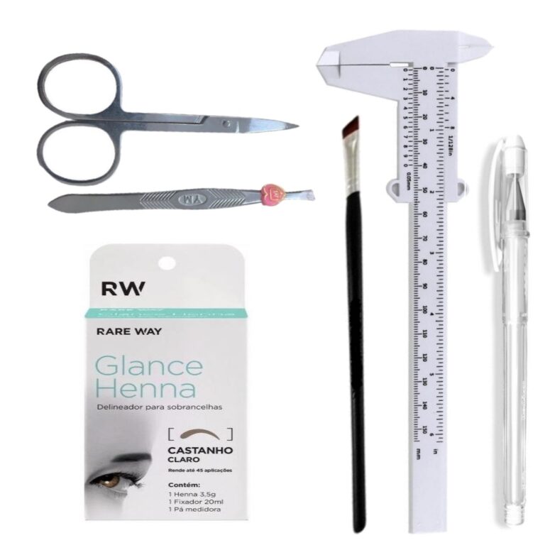 Kit Henna Glance Com Caneta Gel Marcacao Paquimetr