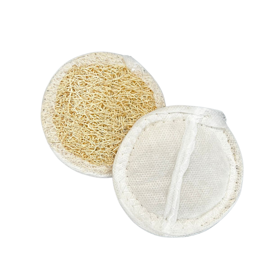 Bucha Vegetal Redonda Esponja Facial Limpeza Esfoliante Natural Rosto